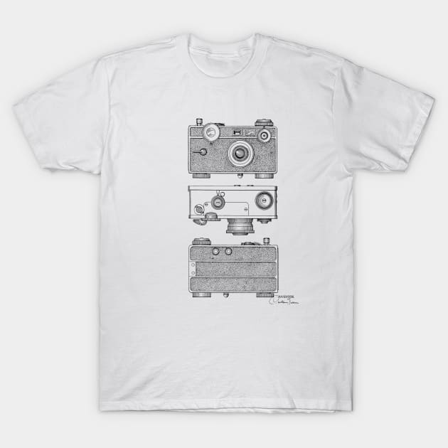 Camera Vintage Patent Drawing T-Shirt by TheYoungDesigns